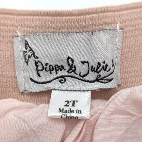 Pippa & Julie Little Toddler Girls Skirt Velvet Pink Floral Pleated Size 2T NWOT - Picture 3 of 8